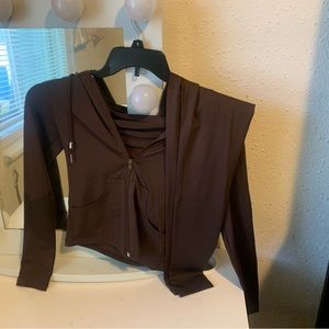 Brown jacket and leggings set
